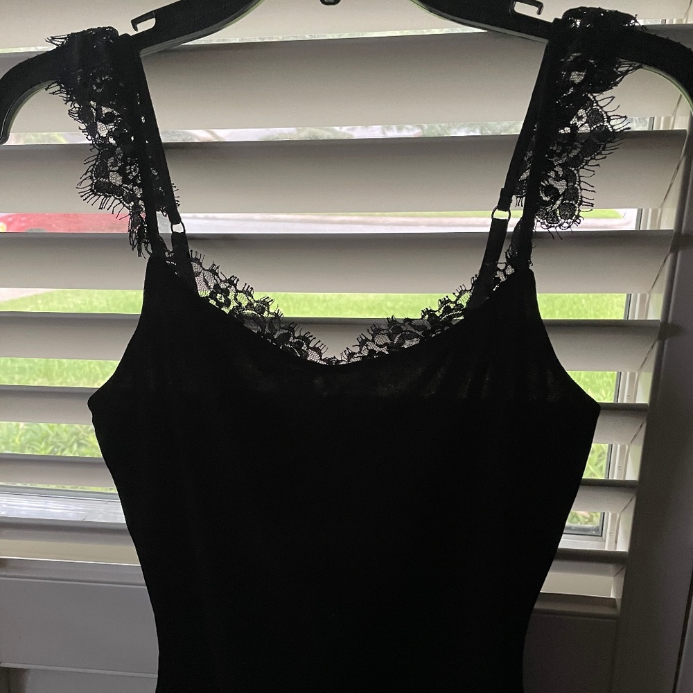 Black velvet Gossamer lace teddy untimate gorgeous  NEW size m